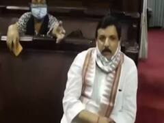 किसान बिल: निलंबन के खिलाफ संसद में धरने पर AAP सांसद Sanjay Singh