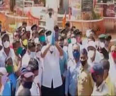 Hasan Mushrif | कोरोनामुक्त झालेल्या हसन मुश्रीफांचं जंगी स्वागत, सोशल डिस्टन्सिंगचा फज्जा