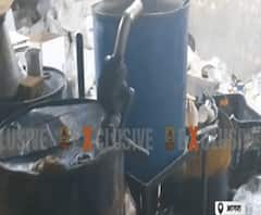 आगरा में नकली मोबिल ऑयल की फैक्ट्री पर छापा