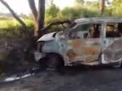  મહેસાણાના ખેરાલુ પાસે કારમાં લાગી આગ, પાંચ લોકોને ઇજા