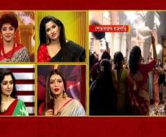 নবমীর দুপুরে এবিপি আনন্দে স্টুডিওয় লাইভ আড্ডায় পূজারিনী, সৌরসেনী আর অমৃতা