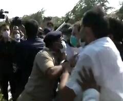 Rahul Gandhi | हाथरसला पायी चालत जाणाऱ्या राहुल गांधींना पोलिसांकडून धक्काबुक्की