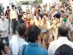UP: Police lathi charge BJP workers protesting over love jihad