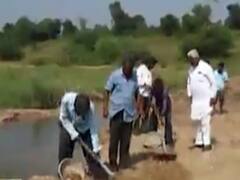 અરવલ્લીઃ ખડોલ ગામના લોકોએ વાત્રક નદી પર સ્વખર્ચે ડીપ બનાવવાની કામગીરી હાથ ધરી