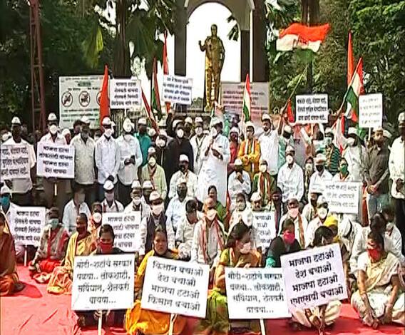 Congress Agitation | यूपी पोलिसांकडून राहुल गांधी यांना धक्काबुक्की, काँग्रेसचं राज्यभरात आंदोलन 