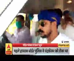 हाथरस पहुंचे भीम आर्मी प्रमुख चंद्रशेखर आजाद। Chandra Shekhar Azad