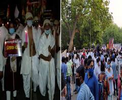 Hathras से Delhi तक प्रदर्शन, हर तरफ उठ रही इंसाफ की मांग| ABP Ganga