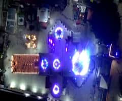 Navratri 2020 | ड्रोन कॅमेऱ्यातून टिपलेला कोल्हापूरातल्या महालक्ष्मी मंदिराचा थाट