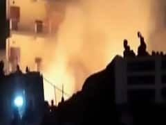 Massive fire breaks out in Noida slum near Bhangel Market