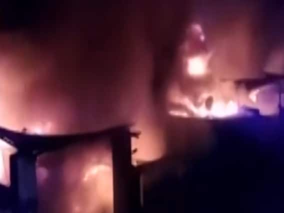 Massive fire engulfed Moga tyre godown, situation under control | Namaste Bharat (19.10.2020)