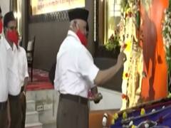 Mohan Bhagwat performs Shastra Pooja at RSS headquarters in Nagpur