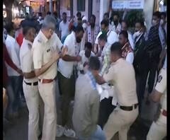 Congress Agitation | राहुल गांधींना धक्काबुक्की, सांगलीतील आंदोलनावेळी कार्यकर्ते-पोलिसांमध्ये झटापट