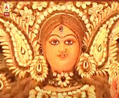 শারদ আনন্দ ২০২০: ফল ও গাছের ফেলে দেওয়া অংশ দিয়ে সেজে উঠেছে রামচন্দ্রপুর তরুণ সংঘের পুজো