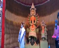 দেখুন, বালিগঞ্জের ২১ পল্লির পুজো উদ্বোধনে গিয়ে ছবি আঁকলেন মুখ্যমন্ত্রী