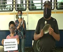  Protest Against Fees Hike : राज्यभरात पालकांचं फी वसुली, फी वाढीविरोधात 'थाली बजाव' आंदोलन