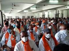 ગઢડા ભાજપના કાર્યાલયના ઉદ્ધાટન સમયે સોશિયલ ડિસ્ટન્સના ધજાગરાને લઇને ફરિયાદ