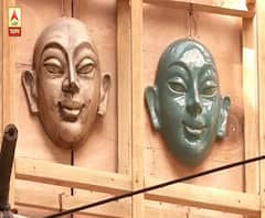 শারদ আনন্দ ২০২০: সিংহি পার্কের মণ্ডপ সেজে উঠেছে মাটির কলসি, প্লাই, ধানের শীষ দিয়ে 