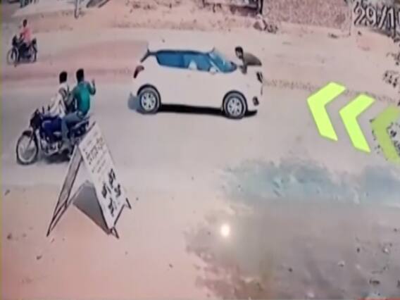 अलीगढ़ में कार सवार ने सिपाही को बोनट पर घसीटा