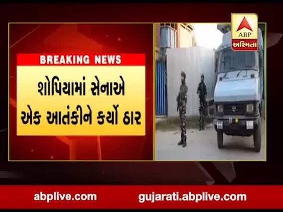 જમ્મુ કાશ્મીર: શોપિયામાં એનકાઉન્ટરમાં સુરક્ષાદળોએ એક આતંકીને કર્યો ઠાર, જુઓ વીડિયો 