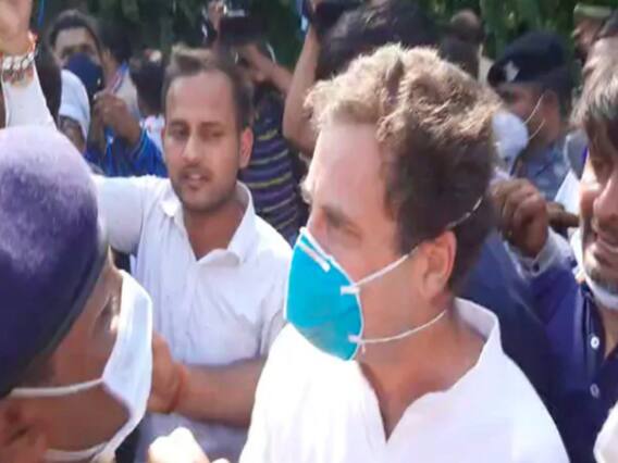 Hathras जाते वक्त Rahul Gandhi को UP Police ने किया गिरफ्तार, पहले हुई थी धक्का-मुक्की