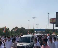 Hathras: DND पर रोक दिया गया Rahul-Priyanka Gandhi का काफिला| ABPGanga