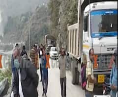 उत्तरकाशी-गंगोत्री नेशनल हाईवे एक बार फिर हुआ बंद | ABP GANGA 