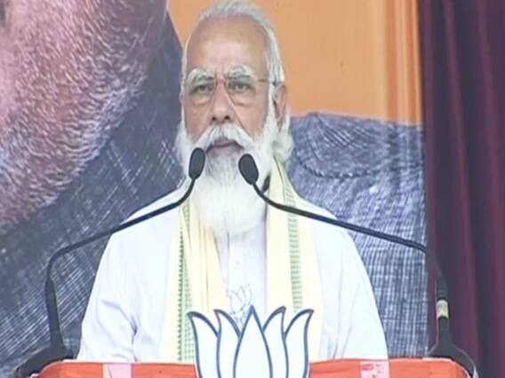 Sasaram की रैली में PM Modi ने Ram Vilas Paswan और Raghuvansh Prasad को दी श्रद्धांजलि