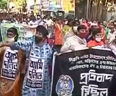 হাথরসকাণ্ডের প্রতিবাদে ফের পথে তৃণমূল, শ্রদ্ধানন্দ পার্ক থেকে মিছিল মহিলা সেলের
