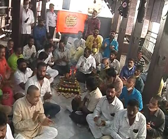 MNS Protest | मंदिर सुरु करण्यासाठी पुण्यातील कसबा गणपती मंदिरात मनसेचं आंदोलन