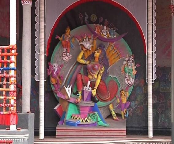 শারদ আনন্দ ২০২০: দেখে নিন নবমীর দুপুরে নাকতলা উদয়ন সঙ্ঘের ছবিটা 