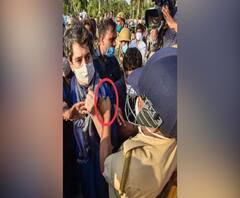 #PriyankaGandhi धरपकड करताना प्रियांकांचे कपडे पोलीस कर्मचाऱ्याने ओढले, सोशल मीडियावर फोटो व्हायरल