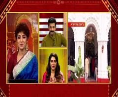 নবমীর দুপুরে এবিপি আনন্দর স্টুডিওয় লাইভ আড্ডায় অঙ্কুশ এবং ঐন্দ্রিলা