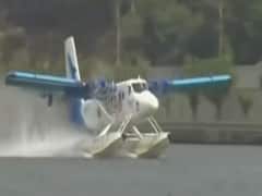 PM Modi arrives at Sabarmati riverfront from first Seaplane flight
