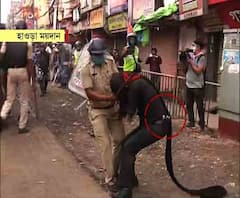 হাওড়া ময়দানে পুলিশকে লক্ষ্য করে ইট, বোমা, পাল্টা কাঁদানে গ্যাস পুলিশের