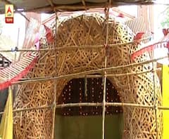 শারদ আনন্দ ২০২০: বেহালা ২৯ পল্লির মণ্ডপসজ্জায় ফুটে উঠেছে ‘টান’-র ছবি, মণ্ডপ তৈরি হয়েছে টিন, গামছা দিয়ে