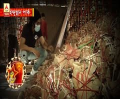 আমার পুজো: হিন্দুস্তান পার্কের প্রস্তুতি ঘুরে দেখলেন ঋদ্ধি সেন