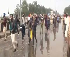 Delhi Chalo Protest | पंजाब, हरियाणातील शेतकऱ्यांचं आंदोलन, आंदोलकांना रोखण्यासाठी वॉटर कॅननचा वापर