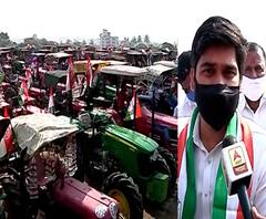 Congress Tractor Rally | केंद्राच्या कृषी कायद्याविरोधात कोल्हापुरात काँग्रेसची ट्रॅक्टर रॅली