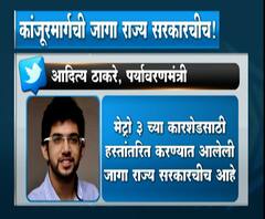 Kanjurmarg Car Shed Land Dispute | कांजूरमार्गची जागा राज्य सरकारचीच, आदित्य ठाकरे यांचं ट्वीट