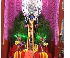 আলোক আনন্দ ২০২০: করোনাকালে মূল প্রবেশদ্বার বন্ধ রেখে বেলুড় মঠে পুজো