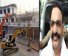 Ghazipur: अब Mukhtar Ansari के होटल 'गजल' पर चला बुलडोजर| ABPGanga