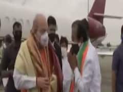 Amit Shah arrives at Begumpet Airport