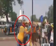 Prayagraj में दिखी Ballia के विधायक Surendra Singh के समर्थकों की गुंडागर्दी| ABPGanga 