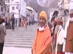 Yogi Adityanath inspects reconstruction work in Kedarnath