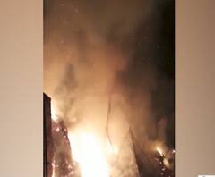 सहारनपुर : 3 पशुशालाओं में लगी भीषण आग, आग से गांव में मची अफरा तफरी | ABP GANGA 