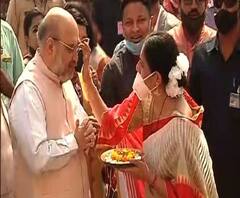 অমিত শাহ : দক্ষিণেশ্বরে কেন্দ্রীয় স্বরাষ্ট্রমন্ত্রীকে বরণ অগ্নিমিত্রার