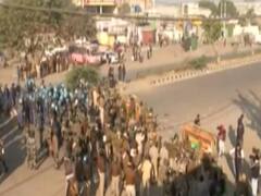 Tear gas shells lobbed as tension rise during farmer march