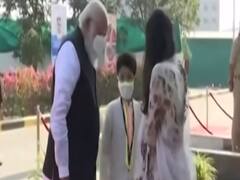 PM Modi's welcome at Zydus Biotech Park in Ahmedabad