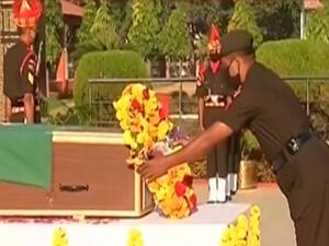 Wreath laying ceremony of Naik Satai Bhushan Rameshrao 