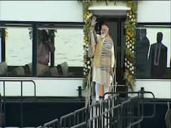 Visuals of PM Modi & CM Yogi from Varanasi's Lalita Ghat 